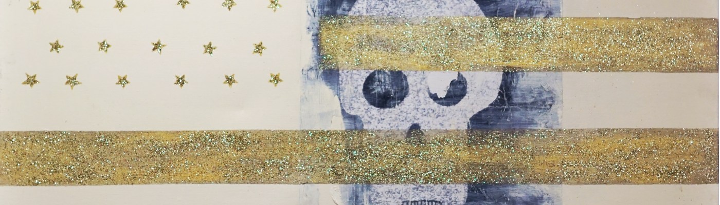 Amerikan Skull by Natasa Burnett - Amerikan Skull - 60" x 60"